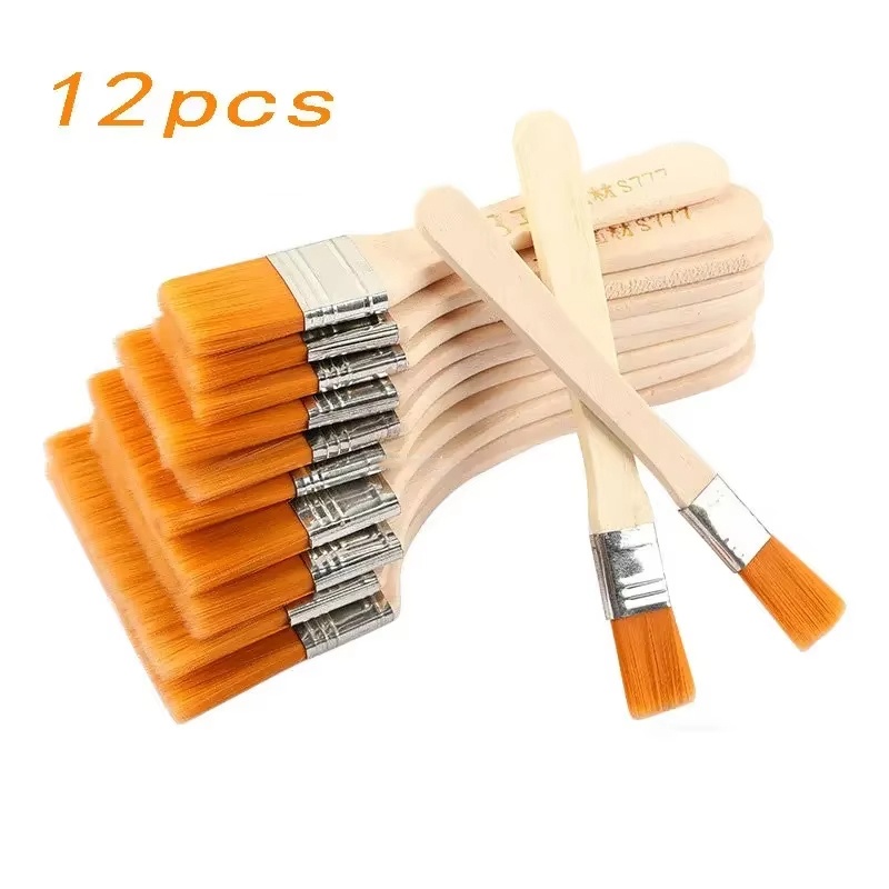 Painting Supplies - 12Pcs/Set Memory Nylon Paint Brushes Sets