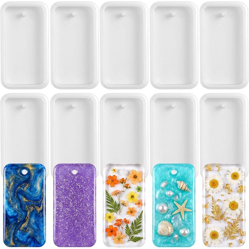 10Resin keychain jewelry casti - огляд і ціна Silicone Epoxy Resin Molds Set