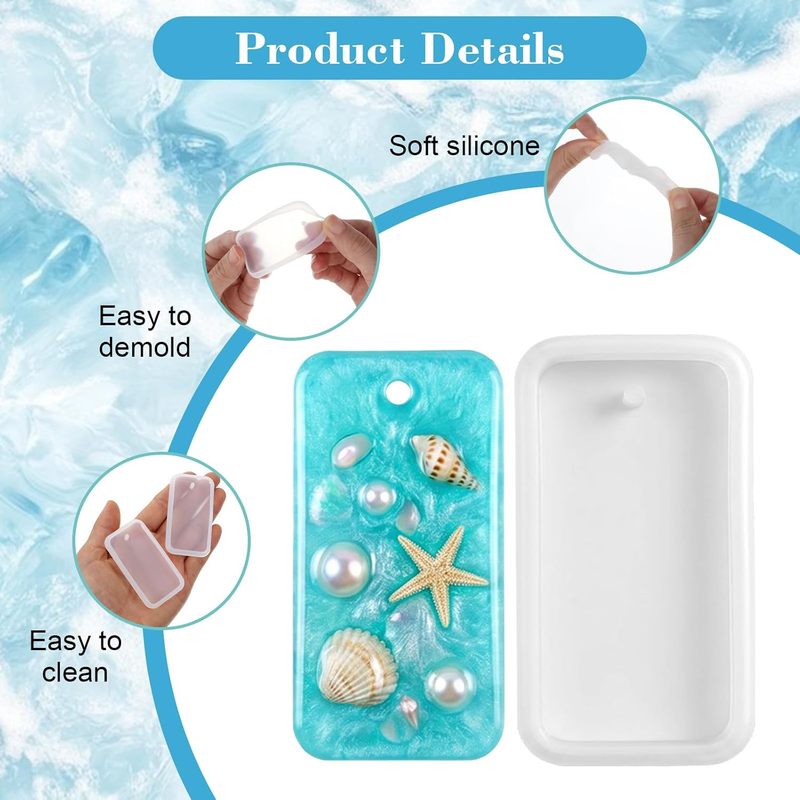 10Resin keychain jewelry casti - огляд і ціна Silicone Epoxy Resin Molds Set
