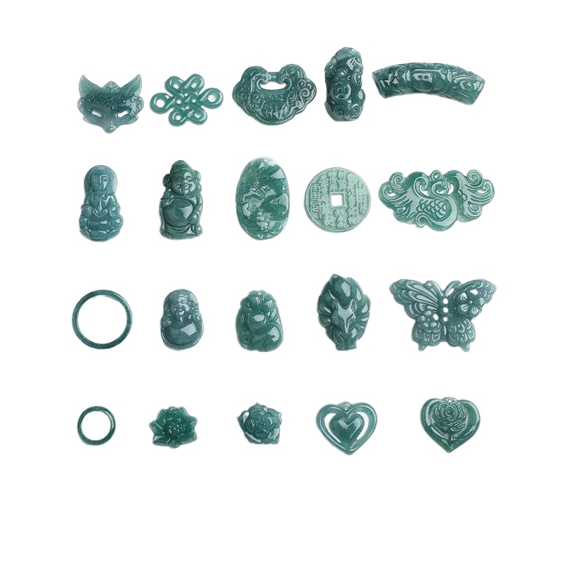 2PC Natural Blue Water Jadeite - огляд і ціна Beading