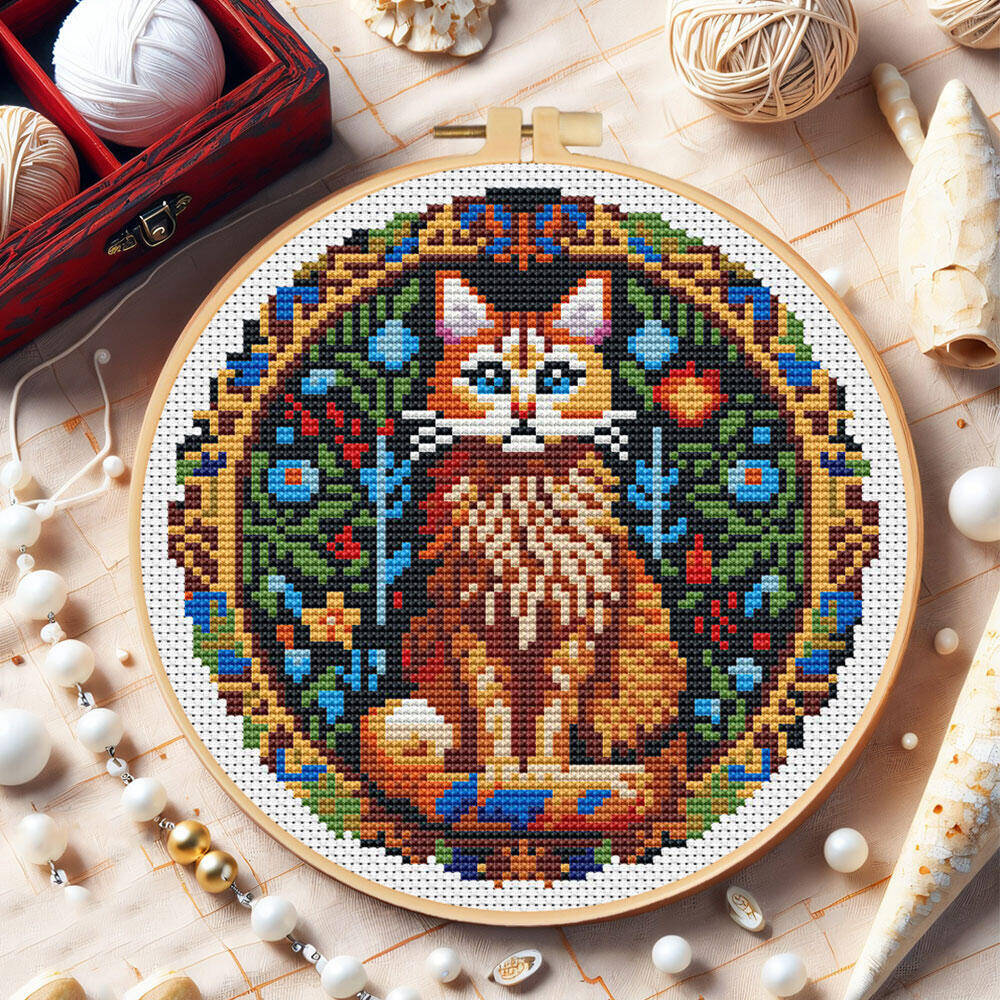DIY Cross Stitch Cat Animal 11 - огляд і ціна Cotton Embroidery Thread Skeins