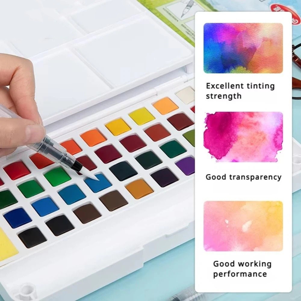 12/18/24/36 Colors Solid Water - огляд і ціна Watercolor Paint Set Solid Pigment