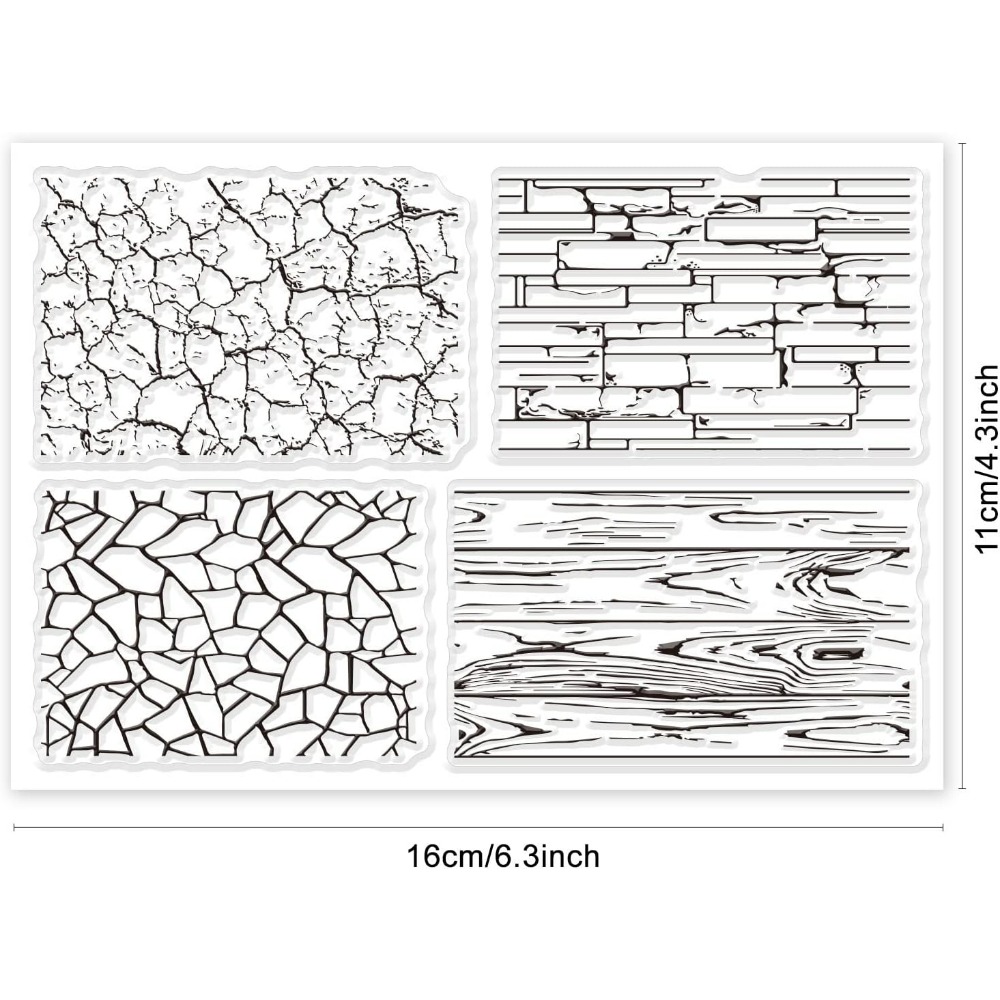 Texture Background Silicone Cl - огляд і ціна Clear Silicone Stamps For Card Making